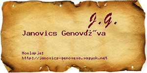 Janovics Genovéva névjegykártya